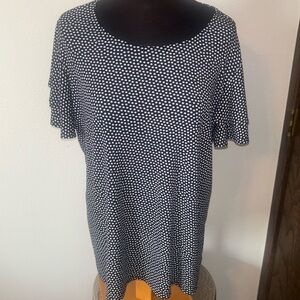 Adrianna Papell Pullover Polka Dot Top size 2X